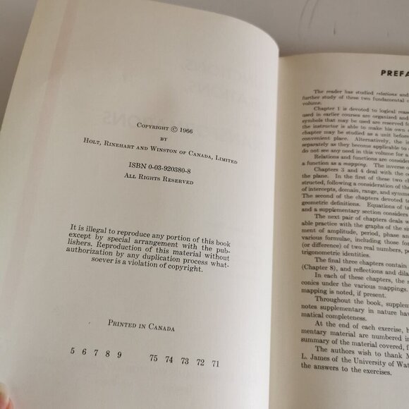 1960s Functions Relations & Transformations Textbook Vintage Math Logical Reason - Picture 6 of 12
